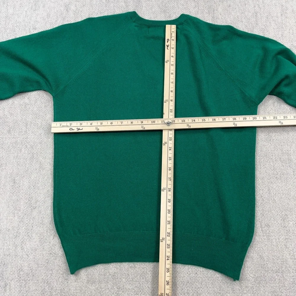 The Masters Sweater Men Medium Green V Neck Pullover Golf Orlon Acrylic 90s - Picture 6 of 10